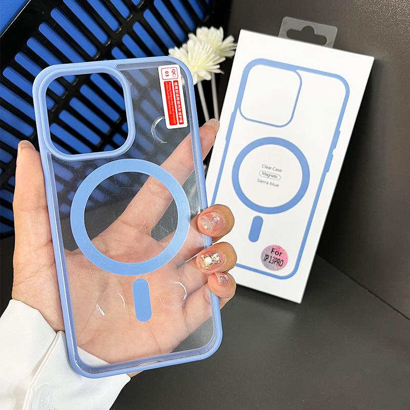 Apple 16 Pro Magnetic Anti-Drop Skin-Feel Acrylic Case for iPhone 15