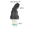 18mm ID16 Automotive Fuel Line Hose Bend Double-Sided Male Female Matching Combination Large Size Plastic Quick Connector