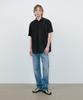 V2 Bio Boxy Oversized Rolled-Up Half Shirt_Black