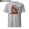 Short Sleeve Unisex T-Shirt Realistic Cat Playing Violin Graphic Unique Artwork
