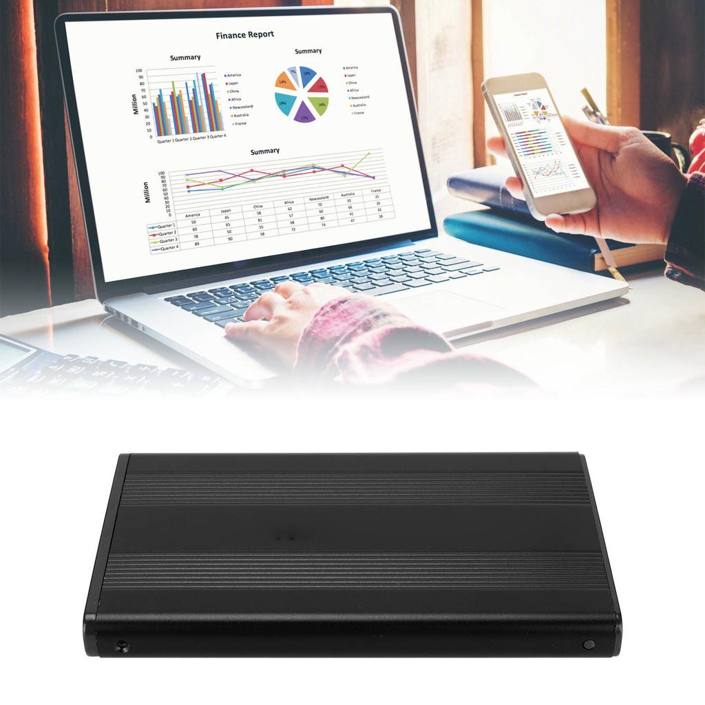 Enclosure 2.5in 5Gbps 2TB Capacity Anti Static Hard Drive Case with USB3.0 Interface for Dows for OS X for (Not Include Hard Disk)