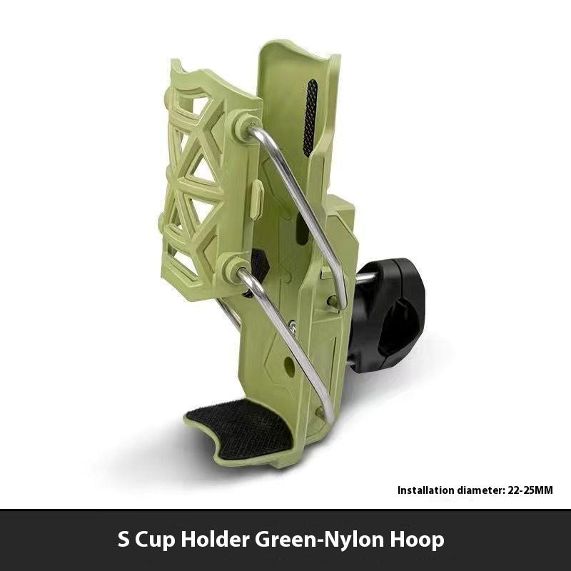 

2025 1 Set 360 Degree Adjustable Handlebar Cup Cage Universal Bike Motorcycle Water Bottle Holder For Road Cycling Adv Motorbike зелений