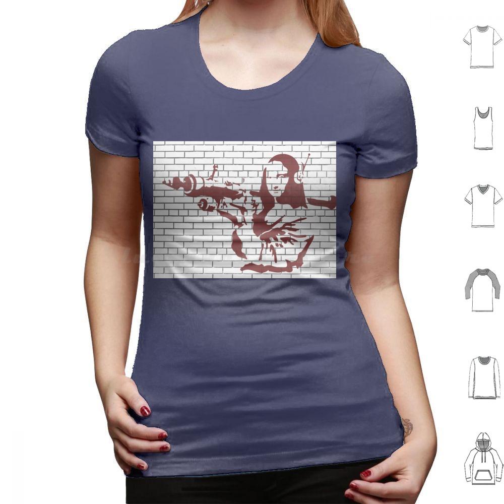 Banksy Stencil Style Urban Graffiti Spray Paint Mona Lisa T Shirt 6xl Cotton Cool Tee Banksy Kwiebe34 Banksy Stencil Banksy
