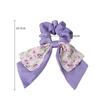 Ribbon Bow Printing Hair Rope Printing Hair Ribbon Sweet Intestine Hair Loop