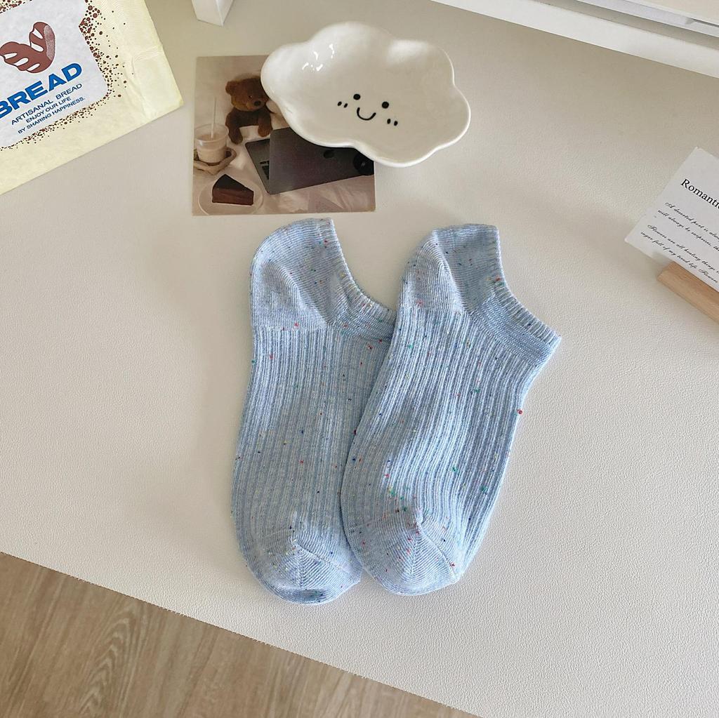 Chaussettes basses bateau en coton antidérapantes pour femmes - Invisibles et respirantes pour l'été