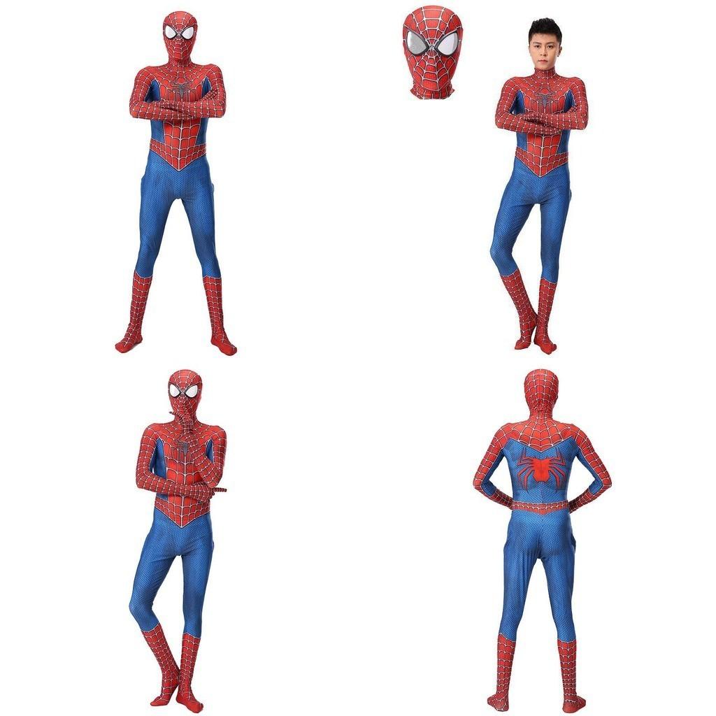 High Quality Spiderman Raimi Zentai Suit With Conceal Back Zipper And See-through Eyes