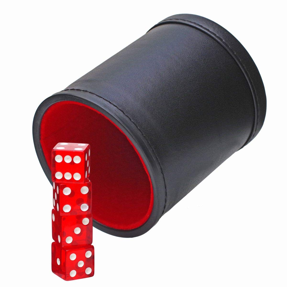 

Dice Cup Dice Stacking Dice Cup 19mm 4 Dice Magic PU Leather [HAMMARS]