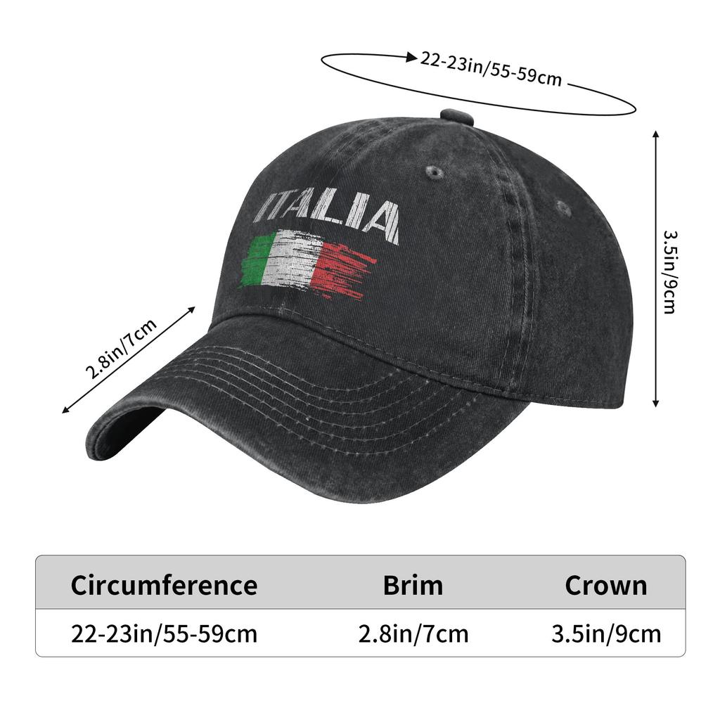 Baseball Cap Italia Italian Flag Vintage Spring Stylish Hip Hop Hats Couple WoUnisex Print Outdoor Gym Wholesale Baseball Caps
