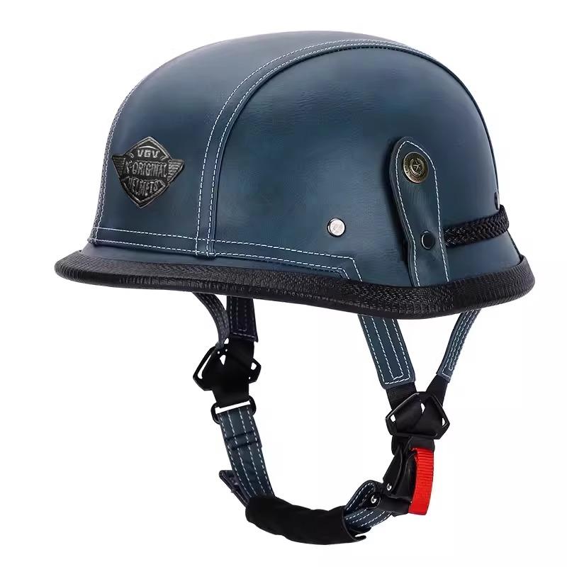 VGV Vintage Half Helmet Motorcycle Helmets Summer Cool Protective Glasses Man Women Boy Girl Light Cute Sunburn Protection