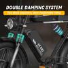 BLUVALL K10 20" Fat Bike Electric Bike, Double Battery 2236Wh, Double Suspension, Black