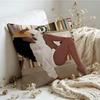 Cushion Cover  Linen  SkinFriendly Soft Decorative Case For Sofa Home Decor Black Woman Art Anime Pillow cover