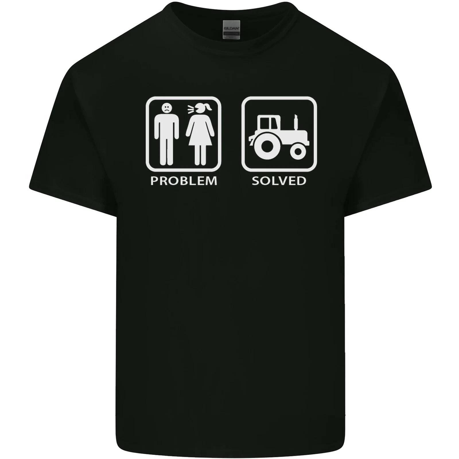Tractor Problem Solved Driver Farmer Funny Kids T-Shirt Childrens 2XL