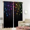 2pcs   2D FLAT PRINTING Curtains (Without Rod) Starlight Glow Popular Curtains Digital Printed Versatile Polyester Curtains