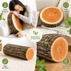 Material Tree Log Pillow Soft Texture PP Cotton Filled Stump Cushion Realistic Wood Grain Round Floor Cushion For Women