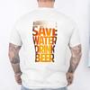 Men's T-Shirt Funny Letter Wine Glass Beer Graphic Print Men's and Women's Tees Top Summer Street Short Sleeve Casual Outdoor Men's Clothing