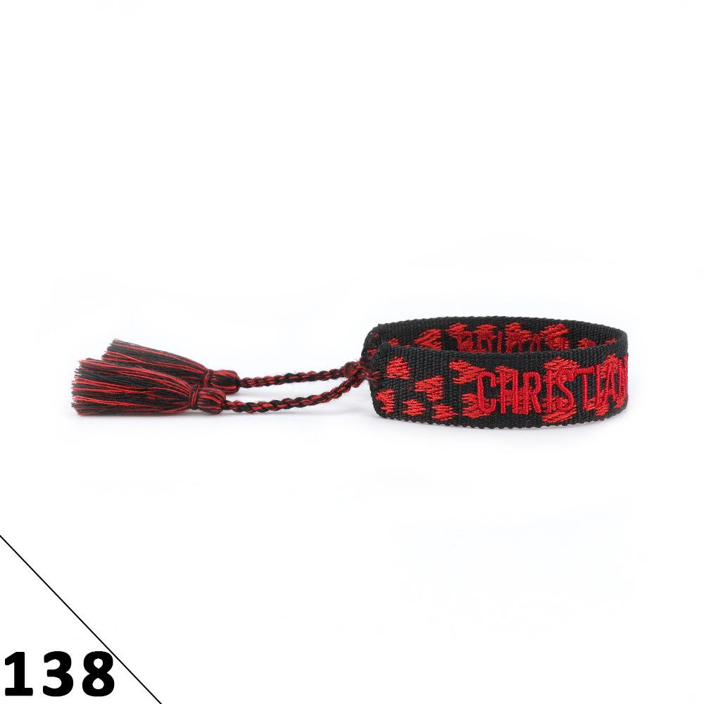 Handmade Embroidered Friendship Bracelet with Tassels for Women