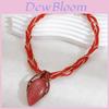 Collana Etnica Boho da Donna con Ciondolo Geometrico a Goccia e Pendente in Resina