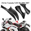 Fit for Yamaha YZF R6 2006 2007 Motorcycle Black Left & Right Air Duct Cover Gas Tank Side Cover Panel Cowl Fairing