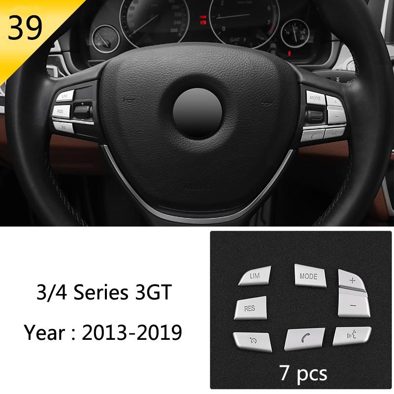 Car Styling Carbon Fiber Interior Button Panel Decoration Cover Trim Sticker Frame For BMW 3 Series F30 3gt F34 F32 Accessories