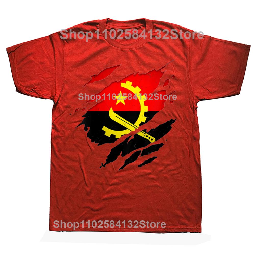 Funny Angola Flag Angolan Day Graphic Tshirts Men Womens Fashion Casual Tshirt 100 Cotton Loose Oversized T Shirt S