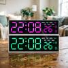 Digital Alarm Clock Large LED Display Brightness Adjustable Battery Operated Home Bedroom Clock with Week Temperature
