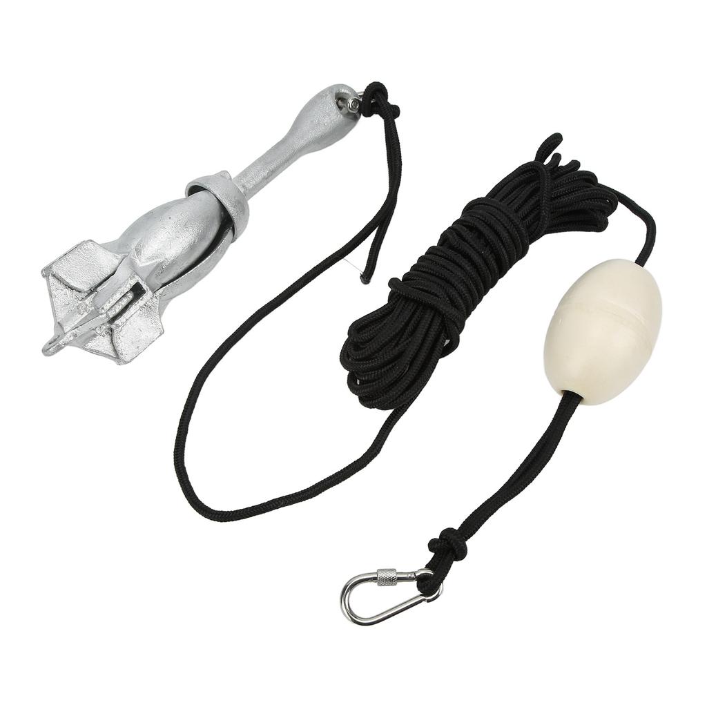 4 Tine 3.5lb Folding Anchor with 25ft Rope Kit Portable for Marine Sailboats Kayak Canoe Watercraft