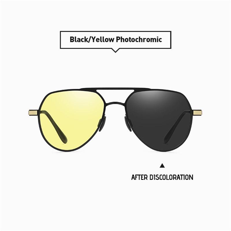 aoron Metal Frame Photochromic Polarized Sunglasses for Men Women Fashion Sports Driving Fishing Glasses UV400
