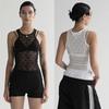Badblood Sexy Lace Camisole Women's Sexy Silm American Niche Style Open Back Outwear Bottoming Tops Tide