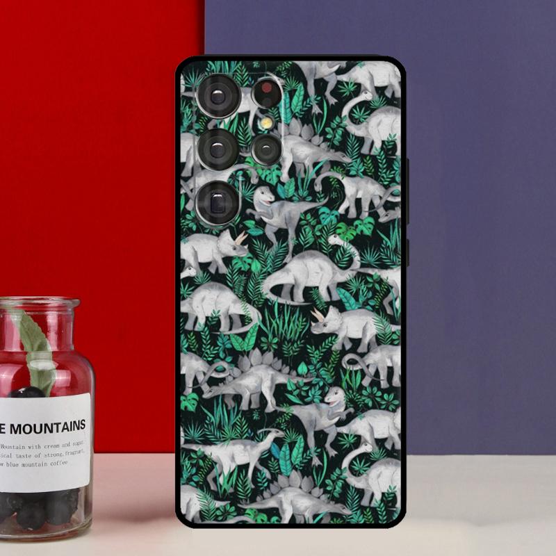 Skeleton Dinosaur Pattern Funda Case For Samsung Galaxy S25 Ultra S9 S10 S20 S21 S22 Plus S23 FE S24 Ultra Phone Cover