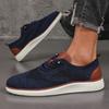 Men's Casual Shoes Slip  Breathable Flats Walking Sneakers Lightweight Lace-Up Versatile Business Mesh Light Comfort Shoes Men