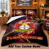 Bayer Leverkusen Football Pattern Bedding 3Pcs Set Custom Name, Bed Sheet And Pillowcases For Home Bedroom