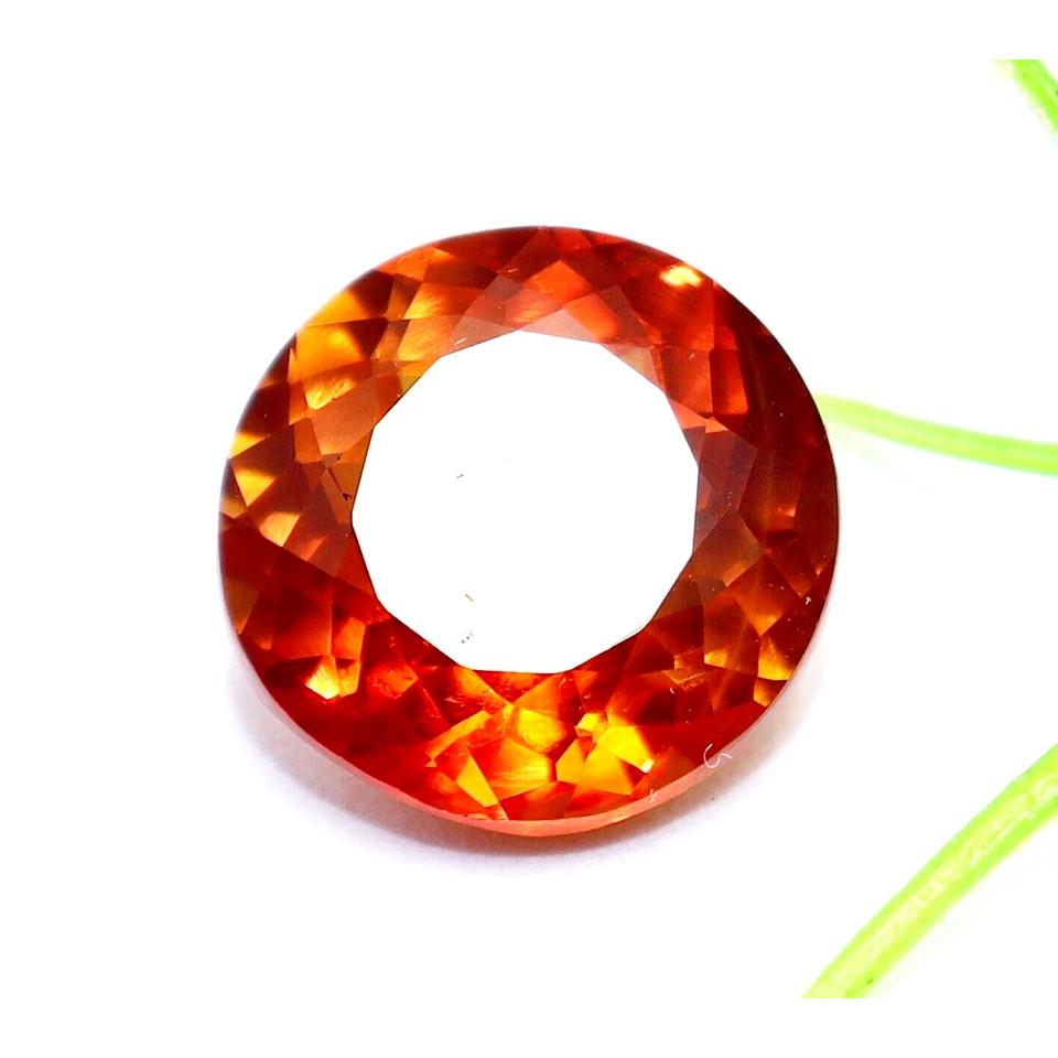 Sapphire Ceylon Fanta Orange Natural 10 Ct Round Cut Fabulous Gemstone