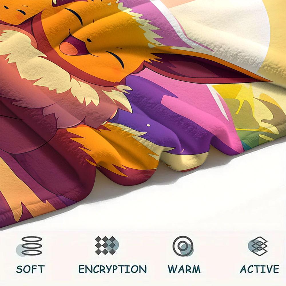 1Pc Fantasy Majin Buu Print Flannel Blanket, High quality Comfortable for All Seasons, Home Decor, Warmth and Comfort, Perfect for Christmas Gifts
