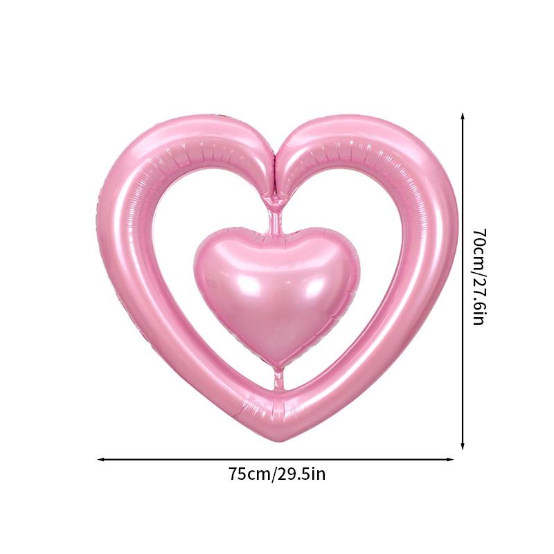 Red Love Heart Shape Foil Balloons Valentines Wedding Party Decorations Birthday Party Decor Photo Props Baby Shower Supplies