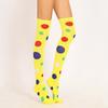 Damen Regenbogen Schwarz Weiß Gestreifte Overknee Oberschenkelhohe Gothic Strümpfe Niedliche Lolita Mädchen Cosplay Socken Halloween Weihnachten