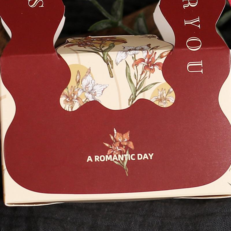 10Pcs Packaging Bags Handheld Souvenir Boxes Wedding Candy Box Portable Silk Ribbon Foldable Paper Birthday