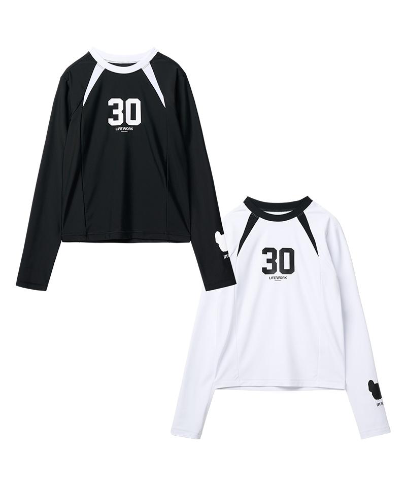 LIFEWORK Women'S Wave Rash Guard Numbering T-Shirt