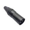 Black Copper XLR 3-Core Male and Female Connector Plug for Subwoofer