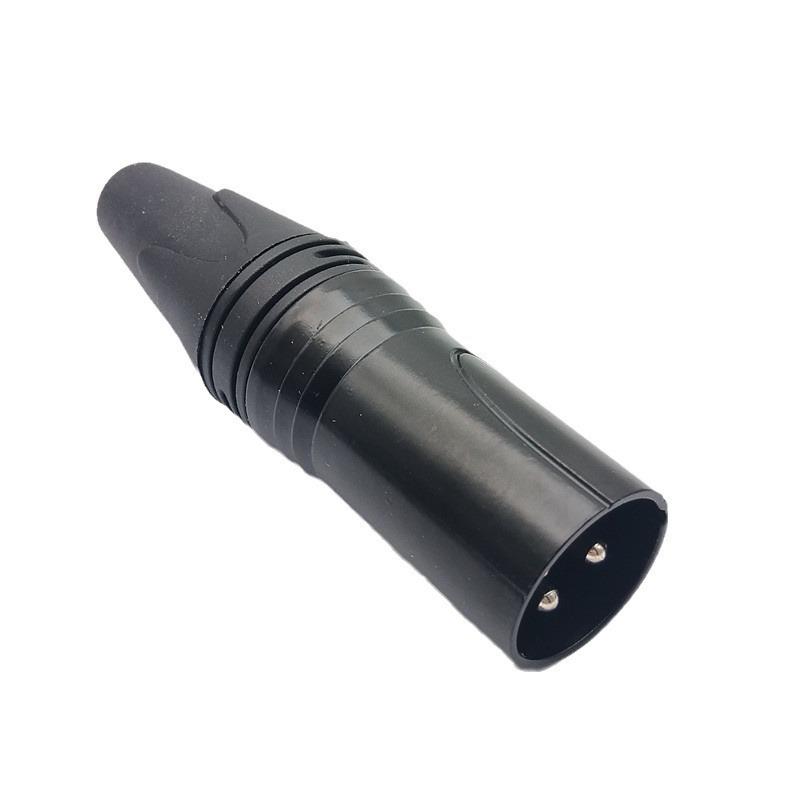 Black Copper XLR 3-Core Male and Female Connector Plug for Subwoofer