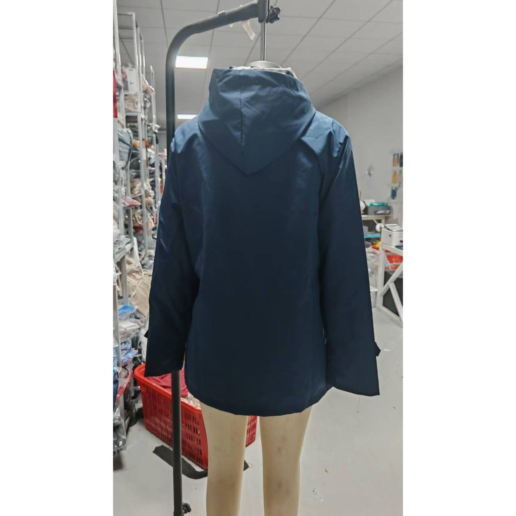 Autumn Winter Plaid Hooded 2-in-1 Detachable Waterproof Outdoor Hiking Jacket for Men Women