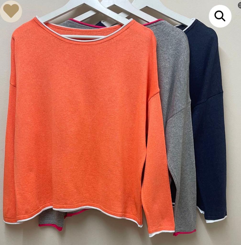 Autumn Women's Crew Neck Color Core Yarn Long Sleeve Sweater
