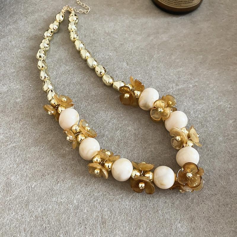 Bohemian Kleurrijke Acryl Kralen Choker Ketting Voor Vrouwen Mode Statement Sleutelbeen Ketting Esthetische Y2K Nek Sieraden