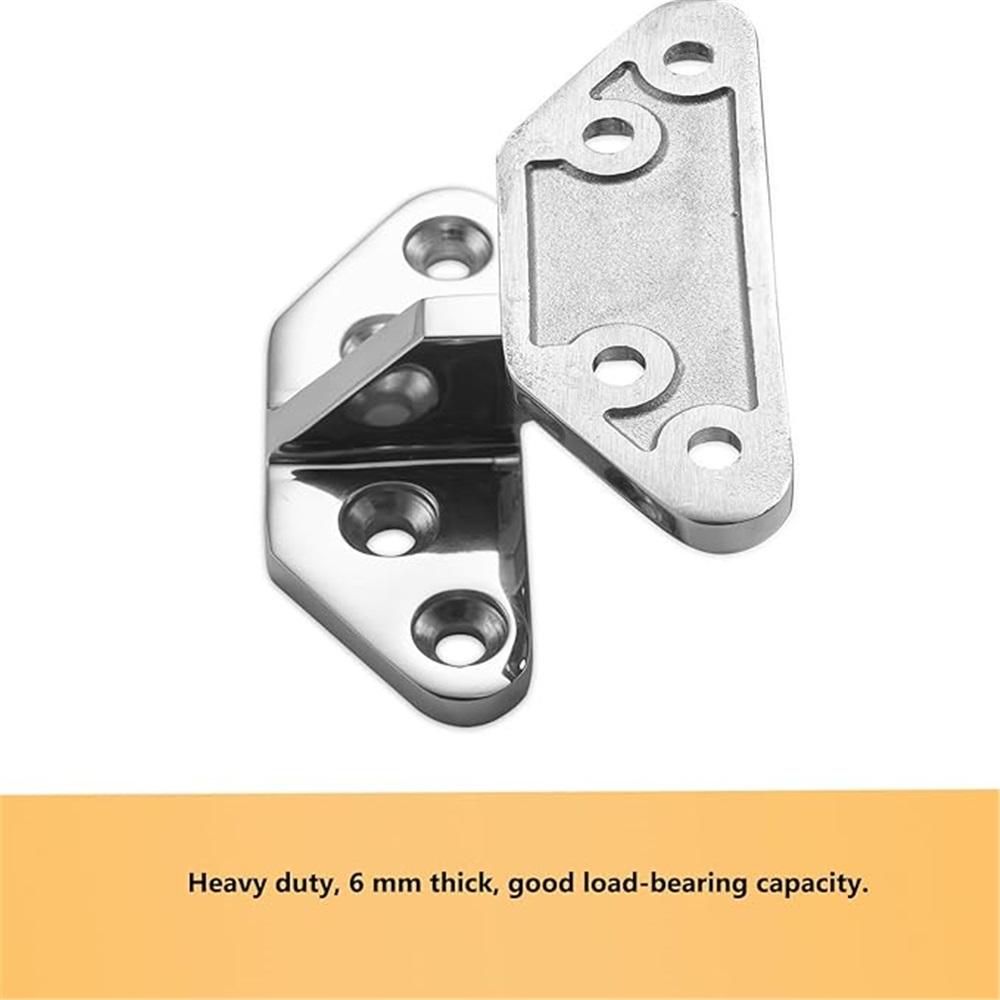 316 Stainless Steel Marine Hatch Hinges – 76x55mm & 76x66mm Removable Hinges – Mirror Polish For Yachts, Boats, RVs, Cabinets – No Drilling
