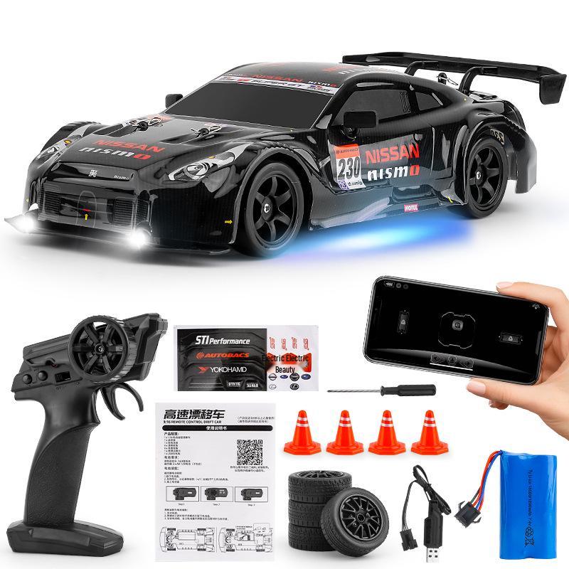 High-Speed 4WD Drift RC Car with Lights - 2.4G Kids' GTR Competition Toy