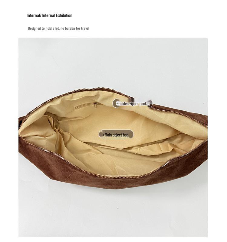 Suede Velvet Women's Large Capacity Crossbody Tote Bag - Winter Solid Color Casual Handbag