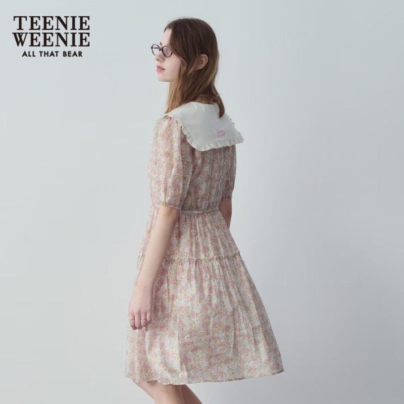 Teenie Weenie Women's Doll Collar Floral Tencel Blend Dress