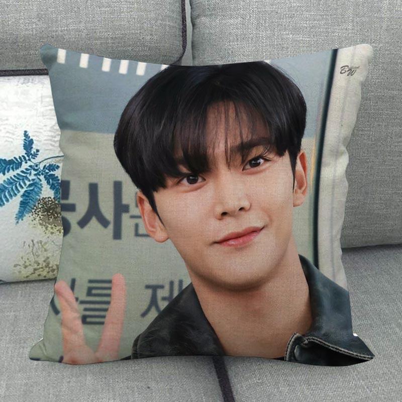Custom ROWOON Pillowcase Wedding Decorative Cotton Linen Pillow Case For Home PillowCover 45X45(One Sides)
