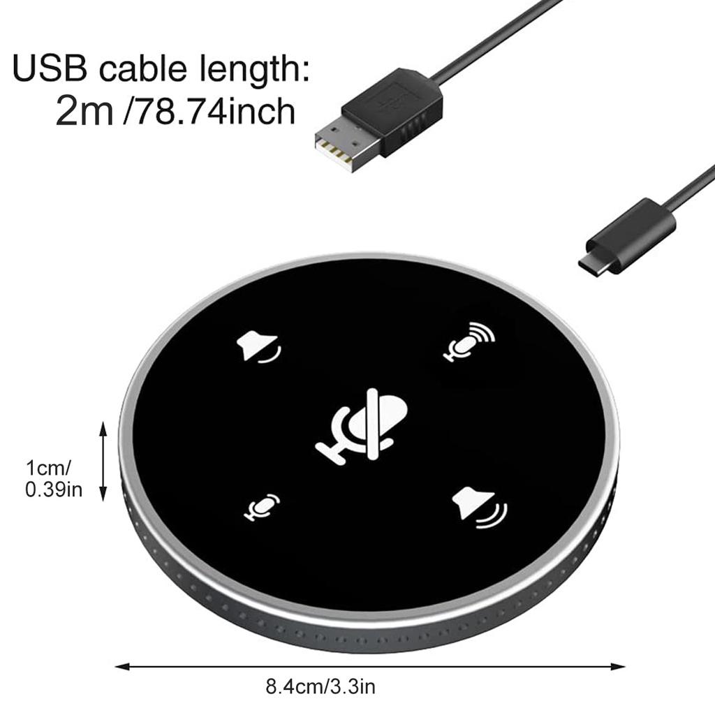 3W USB Portable Desktop Conference Speaker Microphone Built-in Speaker 360 ° VLOG Living Omnidirectional PC Computer