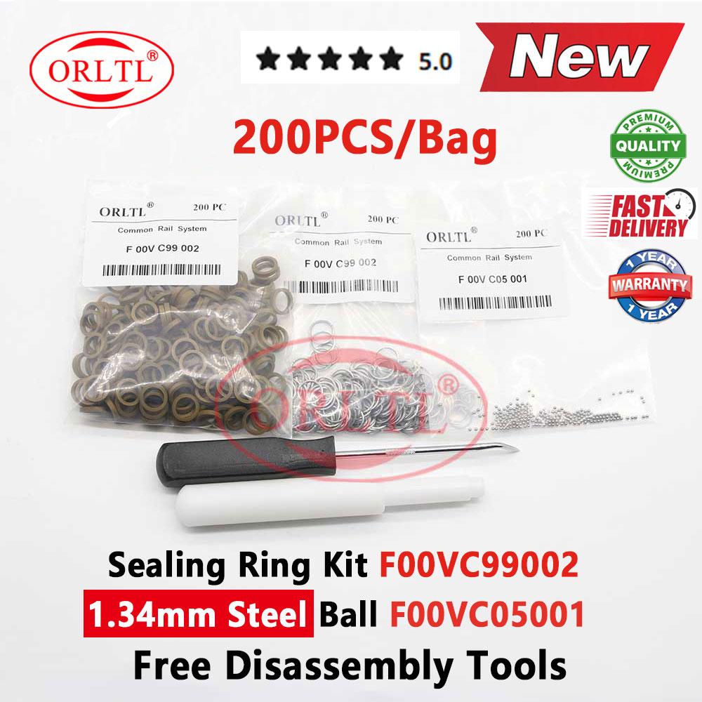 F00VC99002 Diesel Injector Valve Repair Kit Ball F00VC05009 1.50mm Fuel Injector Ball Kit for  Sealing Ring