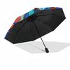 1pc Mega Man Auto-Folding Umbrella, Portable 3-Fold Design, 8-Bone Iron Frame Outdoor Umbrella, Perfect Gift for Fans, Travelers, Everyday Use, Festiv